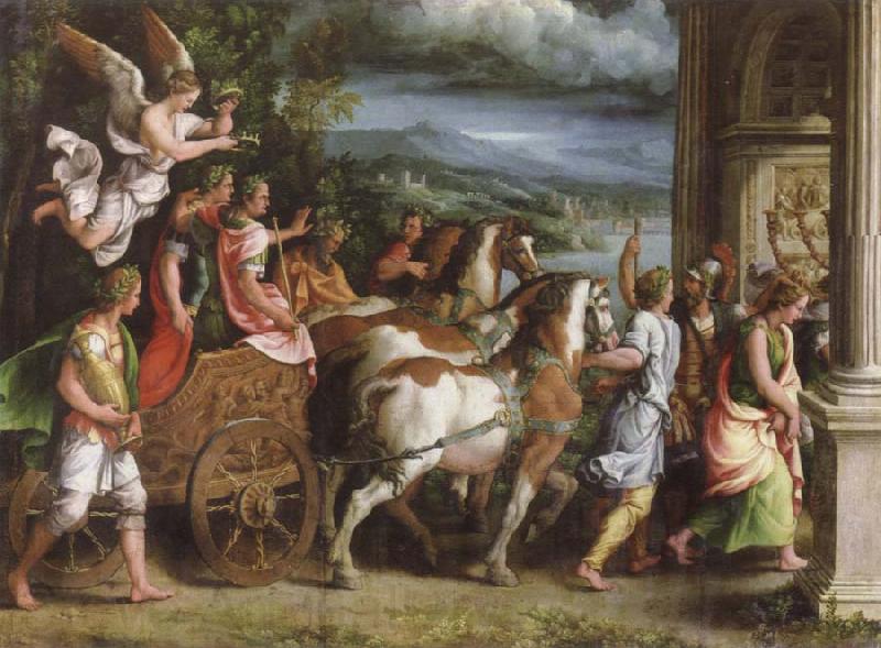Giulio Romano triumph of titus and vespasia Spain oil painting art